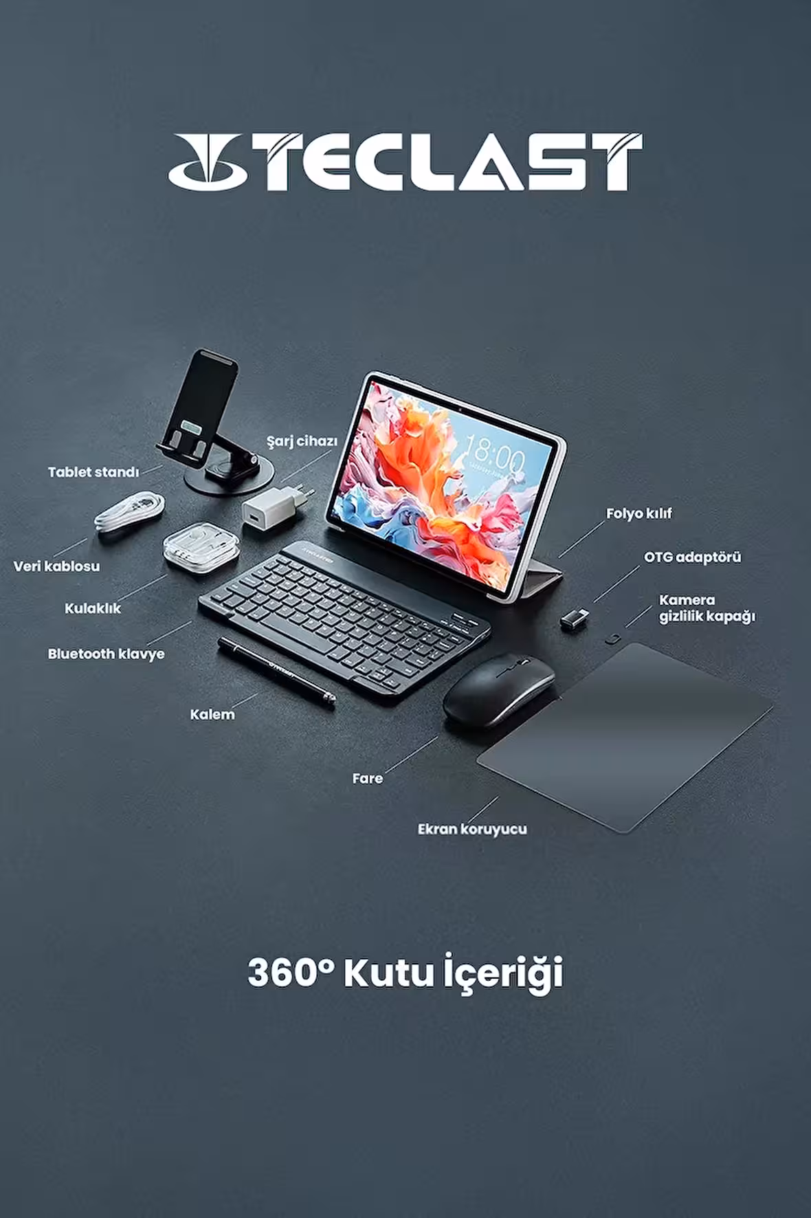 Teclast P30T 4/128GB Gri (Evofone Garantili)