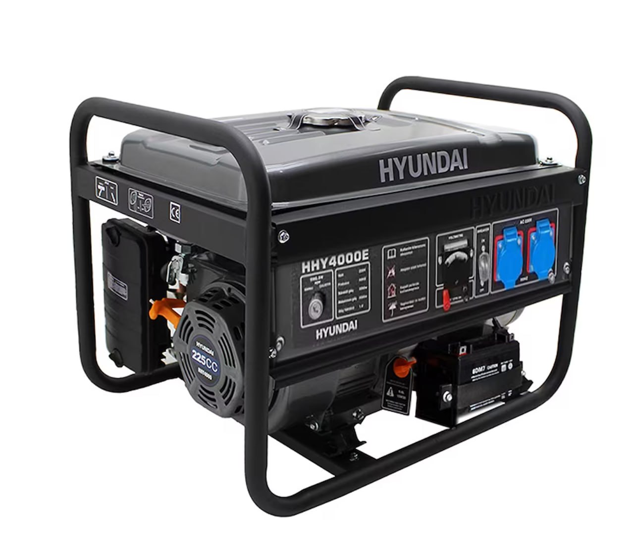 Hyundai HHY4000E Benzinli Jeneratör 4.4 kVA Monofaze 220V Marşlı 15L Bakır Sargı
